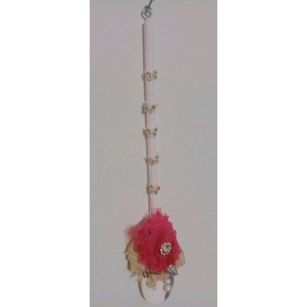 Handmade Wooden Decorated Spoon Wall Decor Home Deco Flower Butterfly Love New